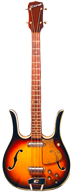 Coral Longhorn Bass Coral Semi-Hollw Body Longhorn Bass with Speckled Pickguard