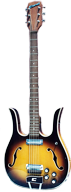 Coral Six String Bass Longhorn Six String Bass with Longhorn Guitar